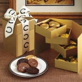 Dark Horse Chocolates Gold Four Tier Gift Box